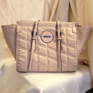 EUC! Beautiful blush and gunmetal Calvin Klein bag